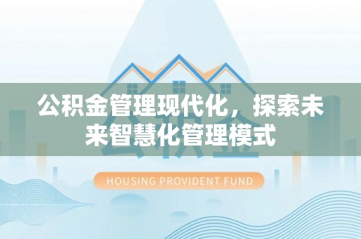 岳普湖公积金管理现代化，探索未来智慧化管理模式