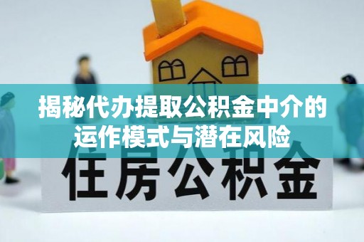 岳普湖揭秘代办提取公积金中介的运作模式与潜在风险